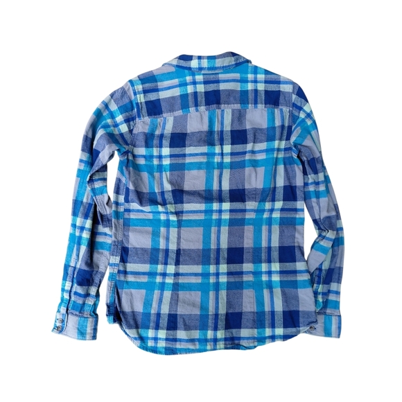 Eddie Bauer Blue Casual Button Down Flannel Shirt - Picture 2 of 7